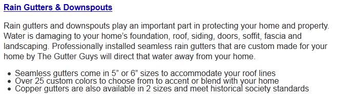 Rain Gutters | Rain Downspouts | TheGutterGuys.com Rain Gutters | Rain Downspouts | TheGutterGuys.com